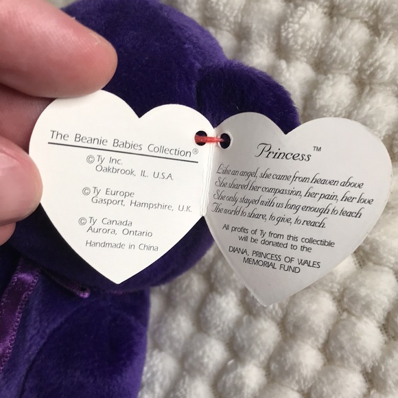 TY Beanie Babies Collection Limited “PRINCESS” Diana beanie baby 1997 Perfect. - Picture 7 of 13